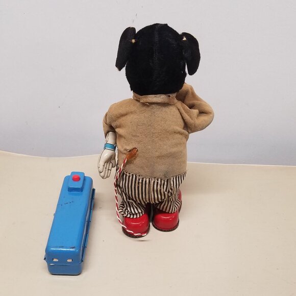 Smoking Papa Bear Toy 1950s Marusan Japan Battery Operated - Picture 5 of 12